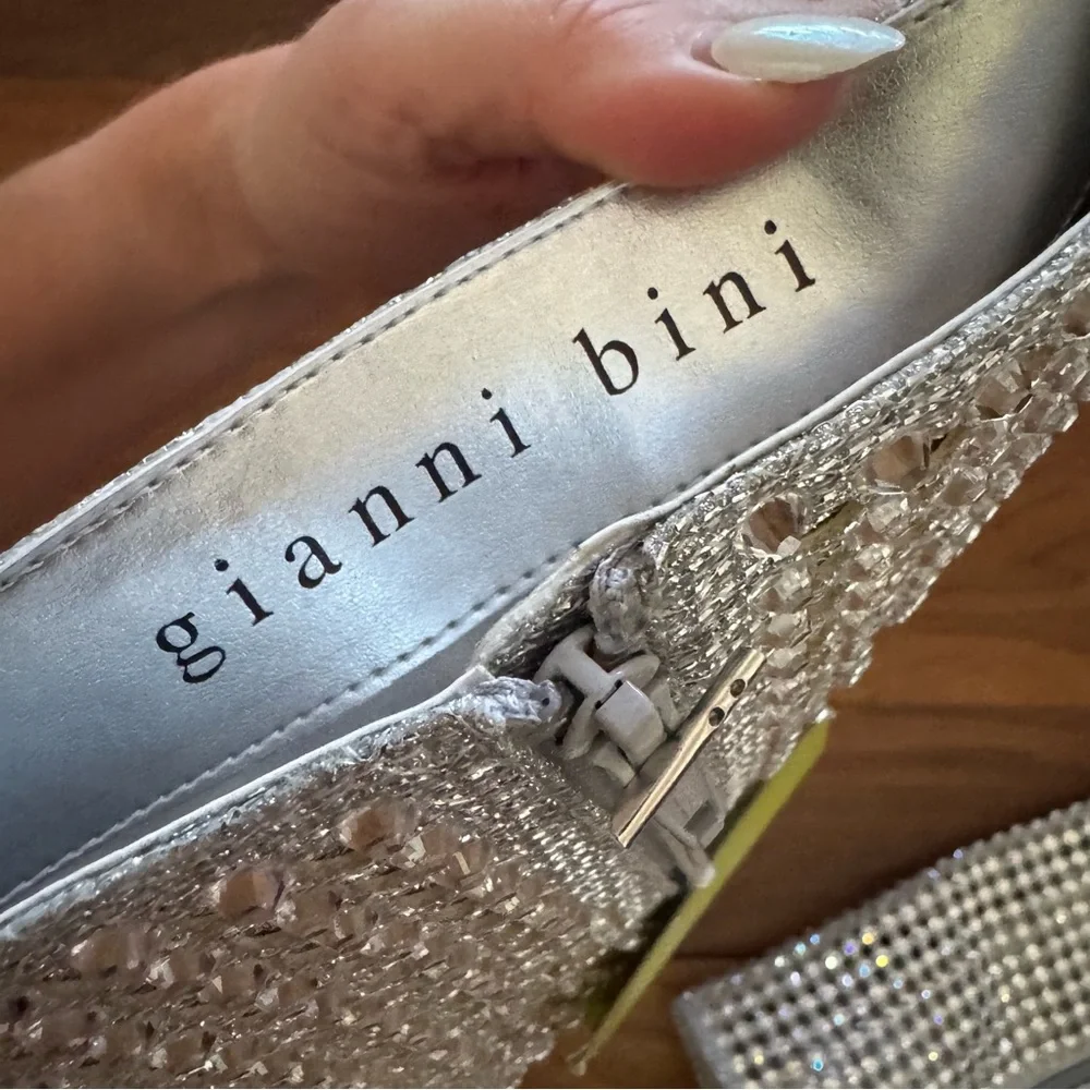 NWT Gianni Bini Lowry Glitter Rhinestone Foldover Stiletto Tall Boots Sz 7,5 - Picture 12 of 15